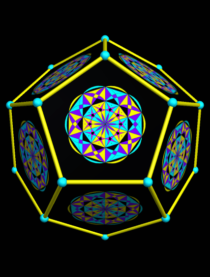 Dodecahedron with Mandalas