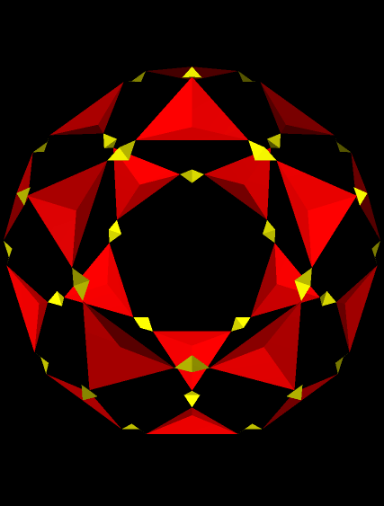 Rotating Icosidodecahedral Shell