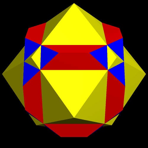 Compound of the Rhombic Dodecahedron and the Truncated Cube