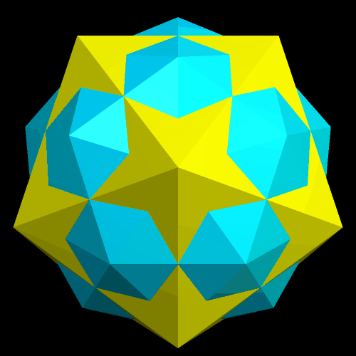 Compound of the Icosahedron and the Pentakis Dodecahedron.