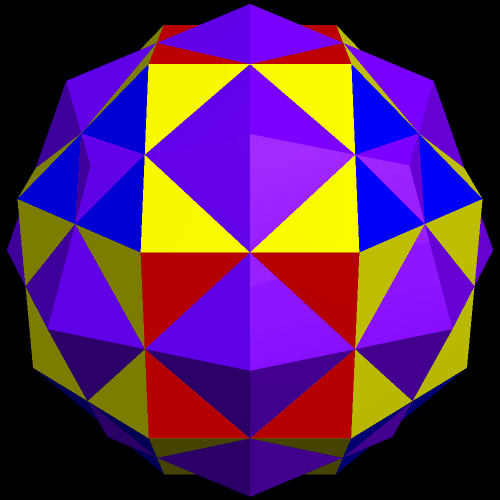 Base/Dual Compound:  The Rhombcuboctahedron and the Strombic Icositetrahedron