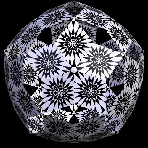 Op Art On a Rhombic Enneacontahedron