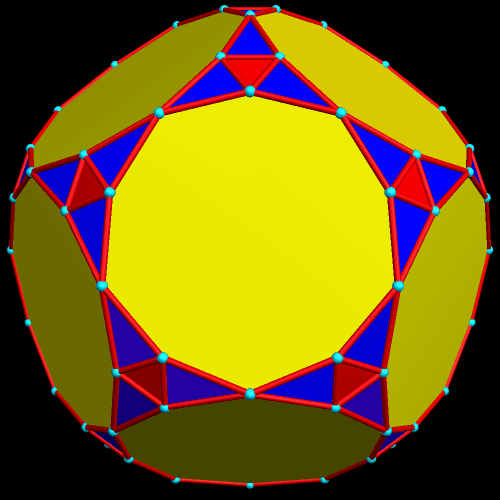 Polyhedron Featuring Decagons and Triangles