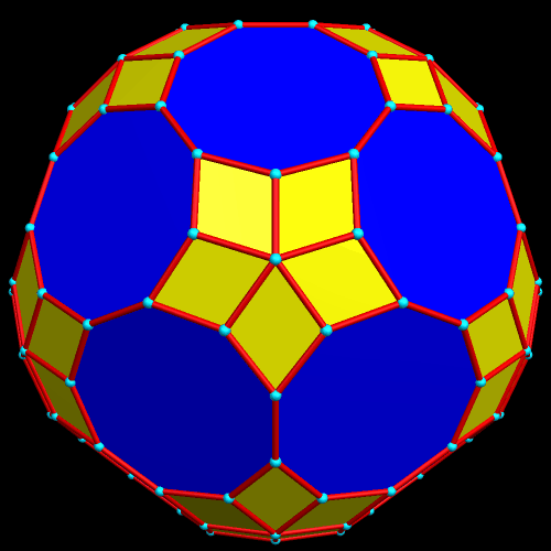 Polyhedron Featuring Nonagons and Rhombi