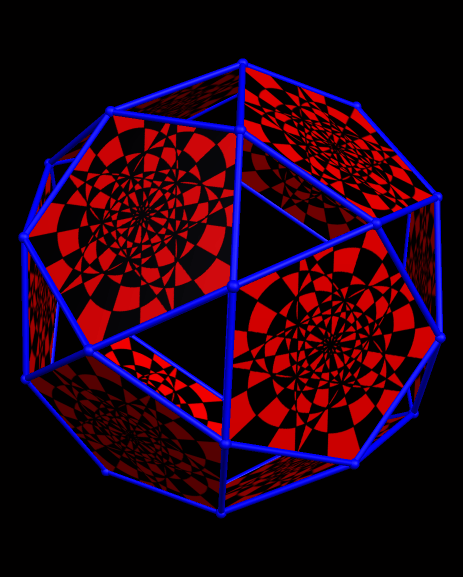 Icosidodecahedron Featuring Twelve Pentagrammic Vortices and Twenty Invisible Triangles