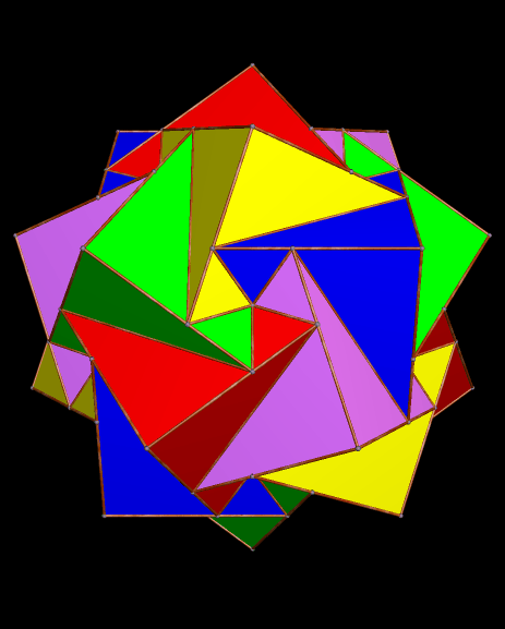 Variant of the Compound of Five Cubes