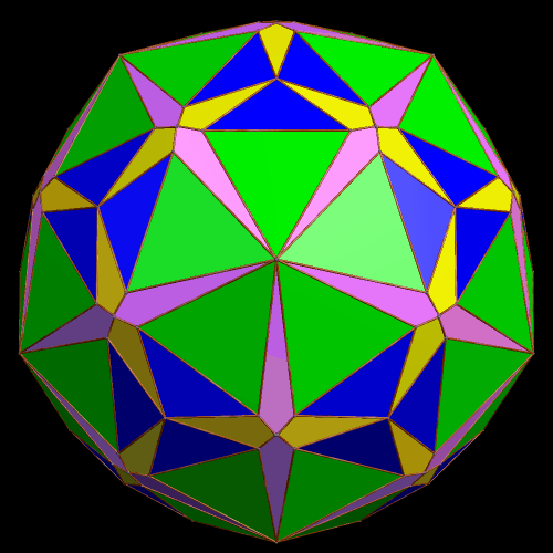 Polyhedron with 240 Faces, in Four Sets of Sixty