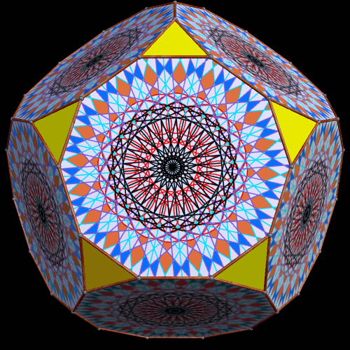 Truncated Dodecahedron with Mandalas