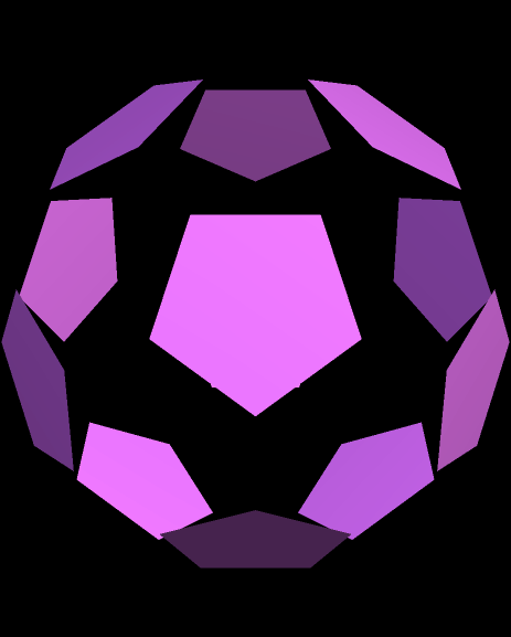 Twelve Pink Floating Pentagons