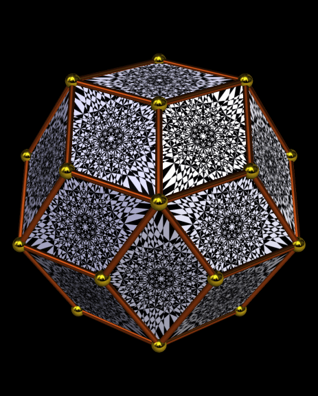 Op Art On a Rhombic Triacontahedron