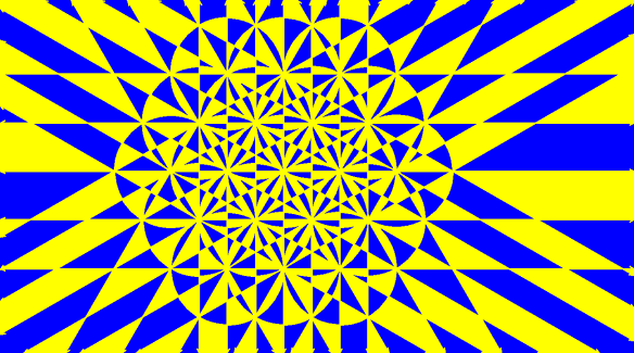 Snowflake in Blue and Yellow