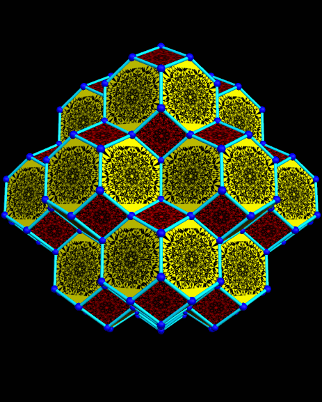 Cluster of Fifteen Decorated and Tightly-packed Truncated Octahedra
