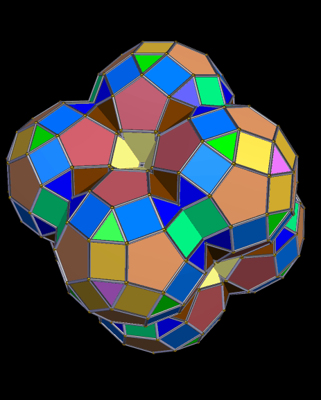 A Cubic Cluster of Rhombicosidodecahedra