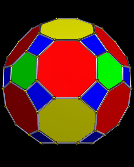 Symmetrohedron Featuring Eighteen Regular Octagons, Eight Equiangular Hexagons, and Twenty-four Isosceles Trapezoids