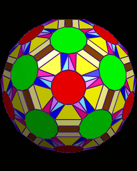 422-Faced Polyhedron Featuring 32 Regular Pentadecagons
