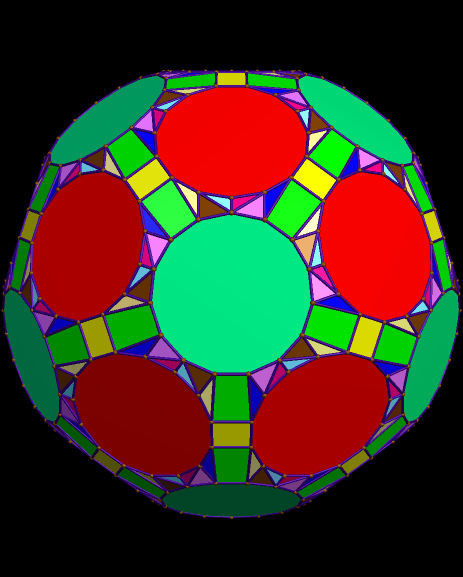 482-faced Polyhedron Featuring 32 Regular Pentadecagons