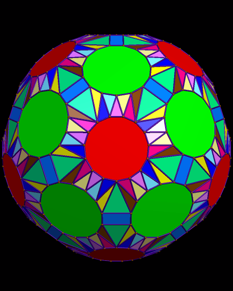 542-Faced Polyhedron Featuring 32 Regular Pentadecagons