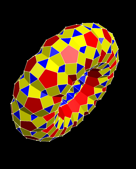 A Torus, Composed of Fifteen Interpenetrating Rhombicosidodecahedra
