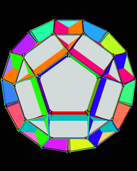 A Rhombicosidodecahedron, with Twelve Pentagonal Cupolae Excavated