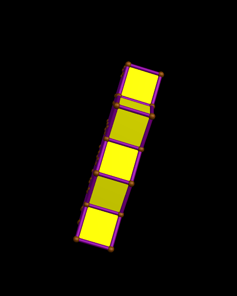 Prismatic Versions of Part of a Tessellation Using Squares and 60-120-60-120 Rhombi