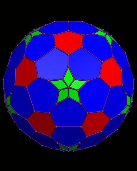 sixty heptagons 20 hexagons sixty kites 140 faces total