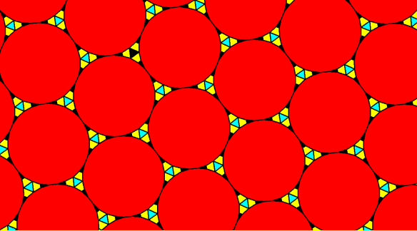 Tessellation Featuring Regular Triacontagons, Equilateral Triangles, Isosceles Triangles, and Isosceles Trapezoids