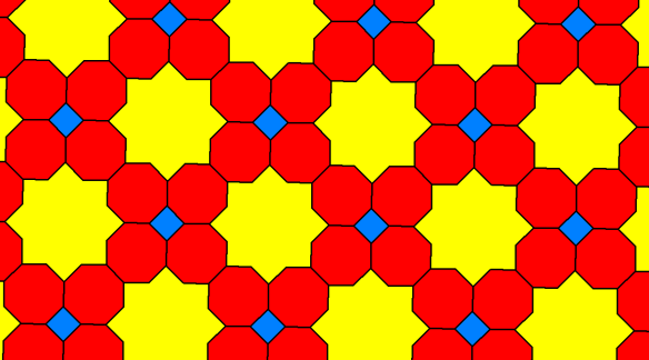 Tessellation Using Squares, Regular Octagons, and Octaconcave, Equilateral Hexadecagons