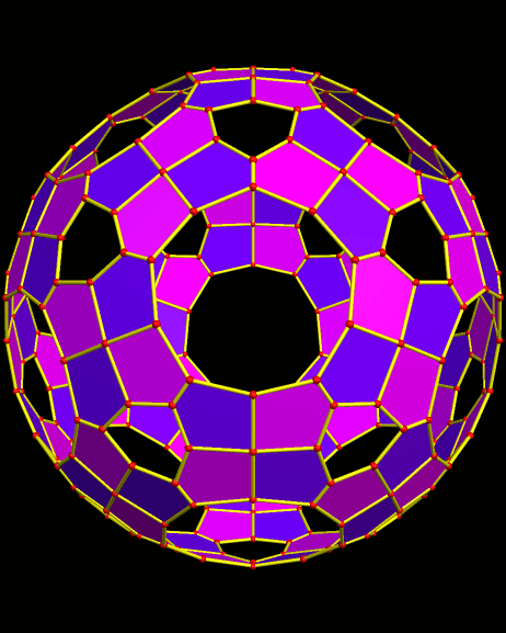 120 Irregular Pentagons, Rotating About a Common Axis