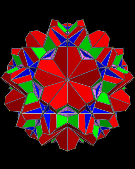 1st stellation of great icosa - augmented icosahedron