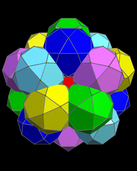 Cluster of Twenty-One Icosidodecahedra