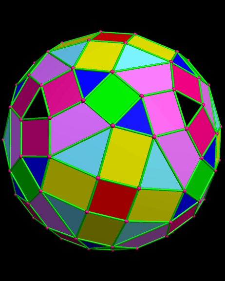 Convex hull of prism-augmented snub cube