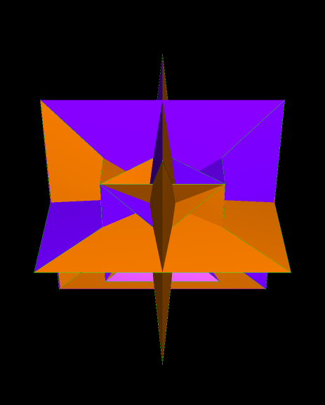 Two Duals of Clusters of Great Rhombcuboctahedra