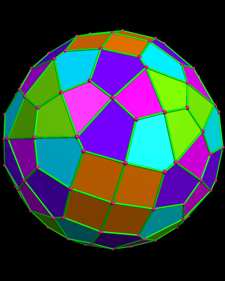 dual of Convex hull of prism-augmented snub cube