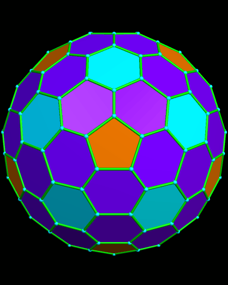 A Truncated Icosahedron with Sixty Extra Hexagons