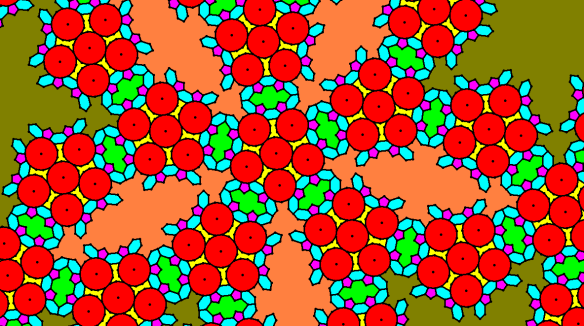 The Center of a Radial Tessellation Featuring Regular Pentadecagons