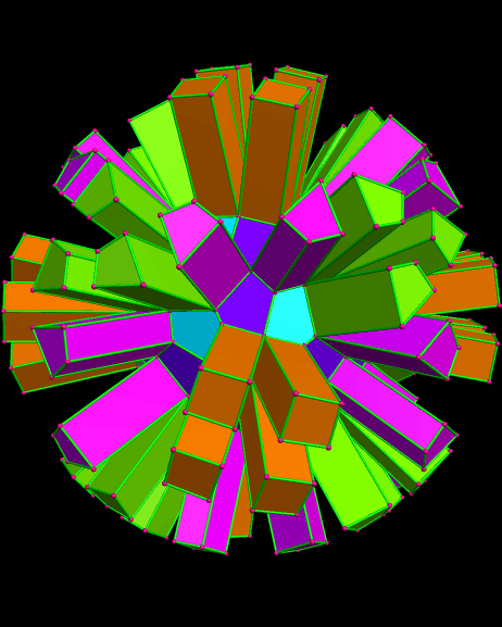 reaugmented dual of Convex hull of prism-augmented snub cube
