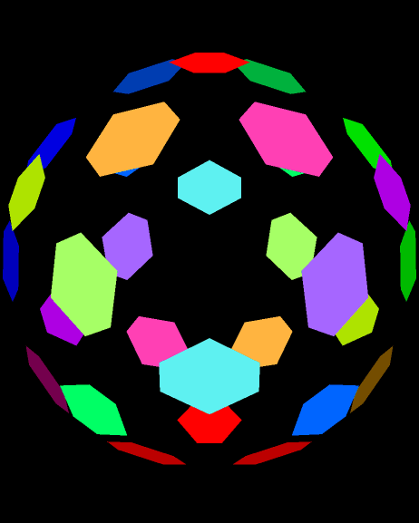 Sixty Flying Hexagons