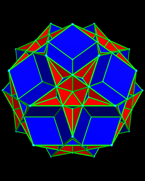Two Versions of a Stellated Polyhedron with Icosidodecahedral Symmetry