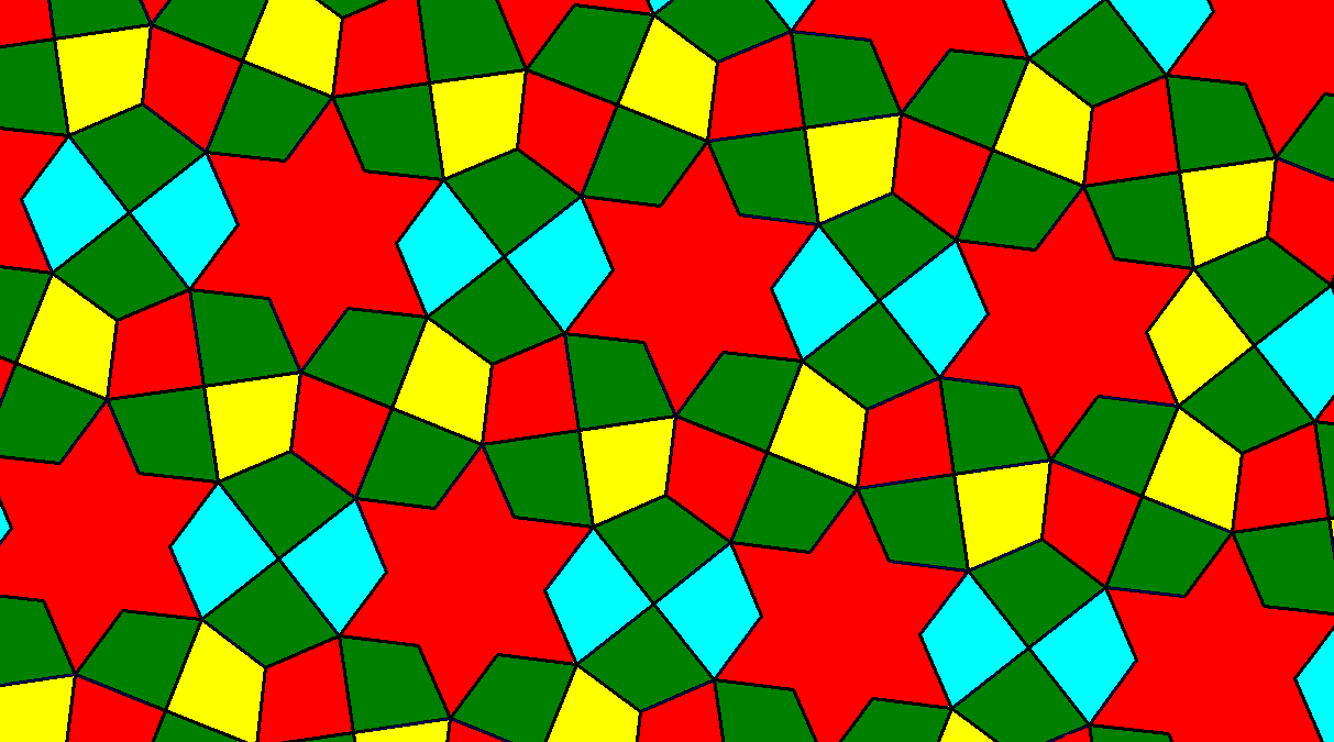 Tessellation Featuring Kites and Six-Pointed Stars #2