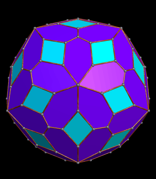 60 hexagons and 30 rhombi