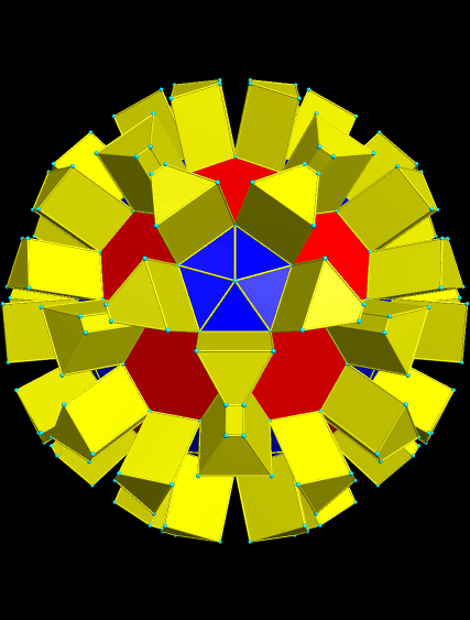6 Augmented sping model of convex hull of 18th stellation of FBZI