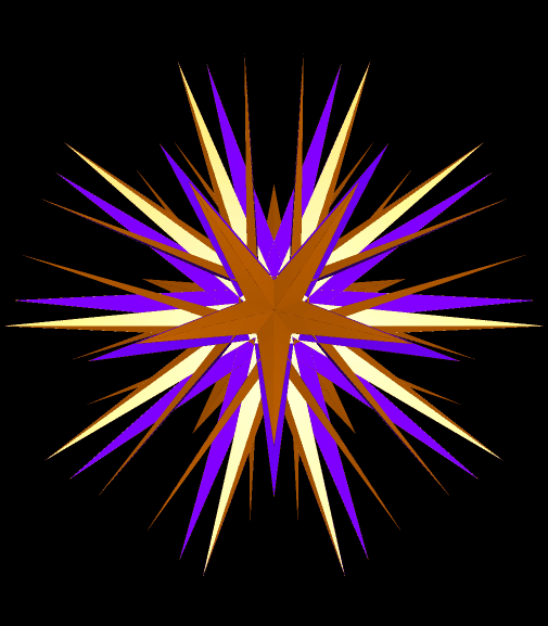 Augmented Great Dodeca with icosidodecahedra dual