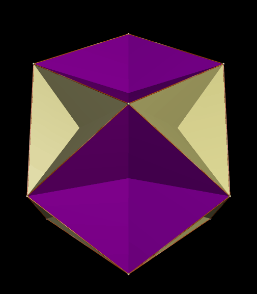 hOLLOW oCTAHEDRON mADE OF Rhombic Dodeca dual