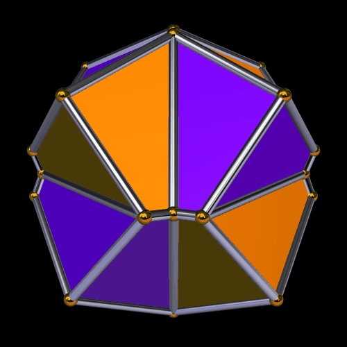 zonohedrified icosahedron xyz dual 18th stellation