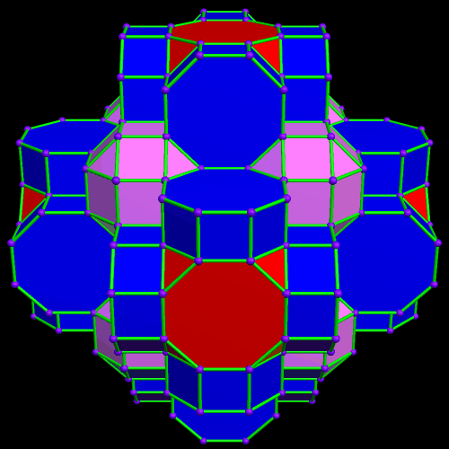 space filling attempt with RCO and cubes and truncated cubes and octagonal prisms 3