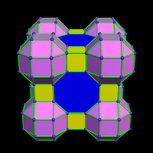 space filling attempt with RCO and cubes and truncated cubes and octagonal prisms