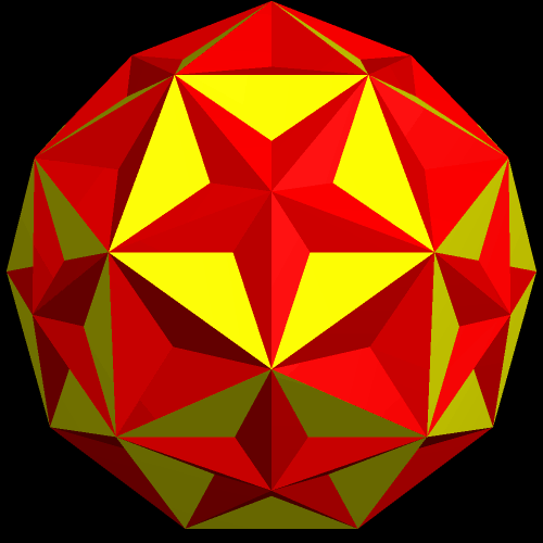 a stellation of a faceted icosidodecahedron