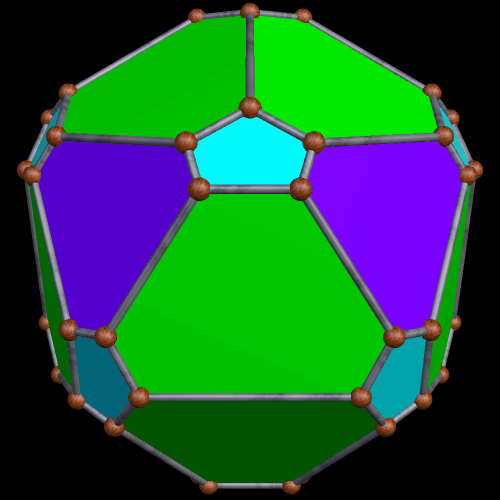 pyritohedral version of a truncated icosahedron