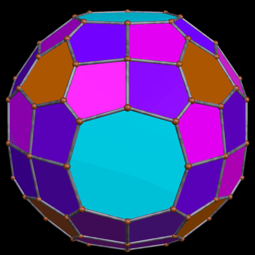 Convex hull of chiral pair compound of snub cube duals