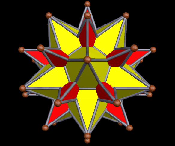 Compound of Great Stellated Dodeca and Small Stellated Dodeca color scheme 2